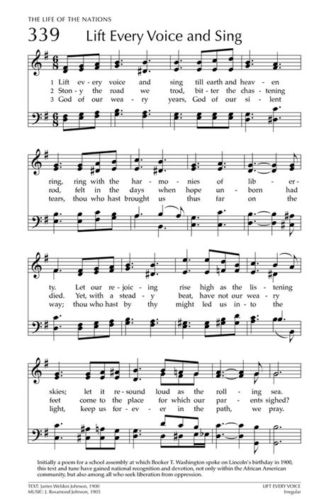 ans hymn lyrics|Lift Every Voice and Sing .